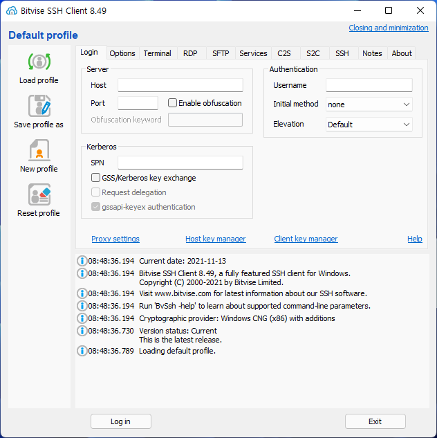 Bitvise SSH Client 9.31 for windows instal